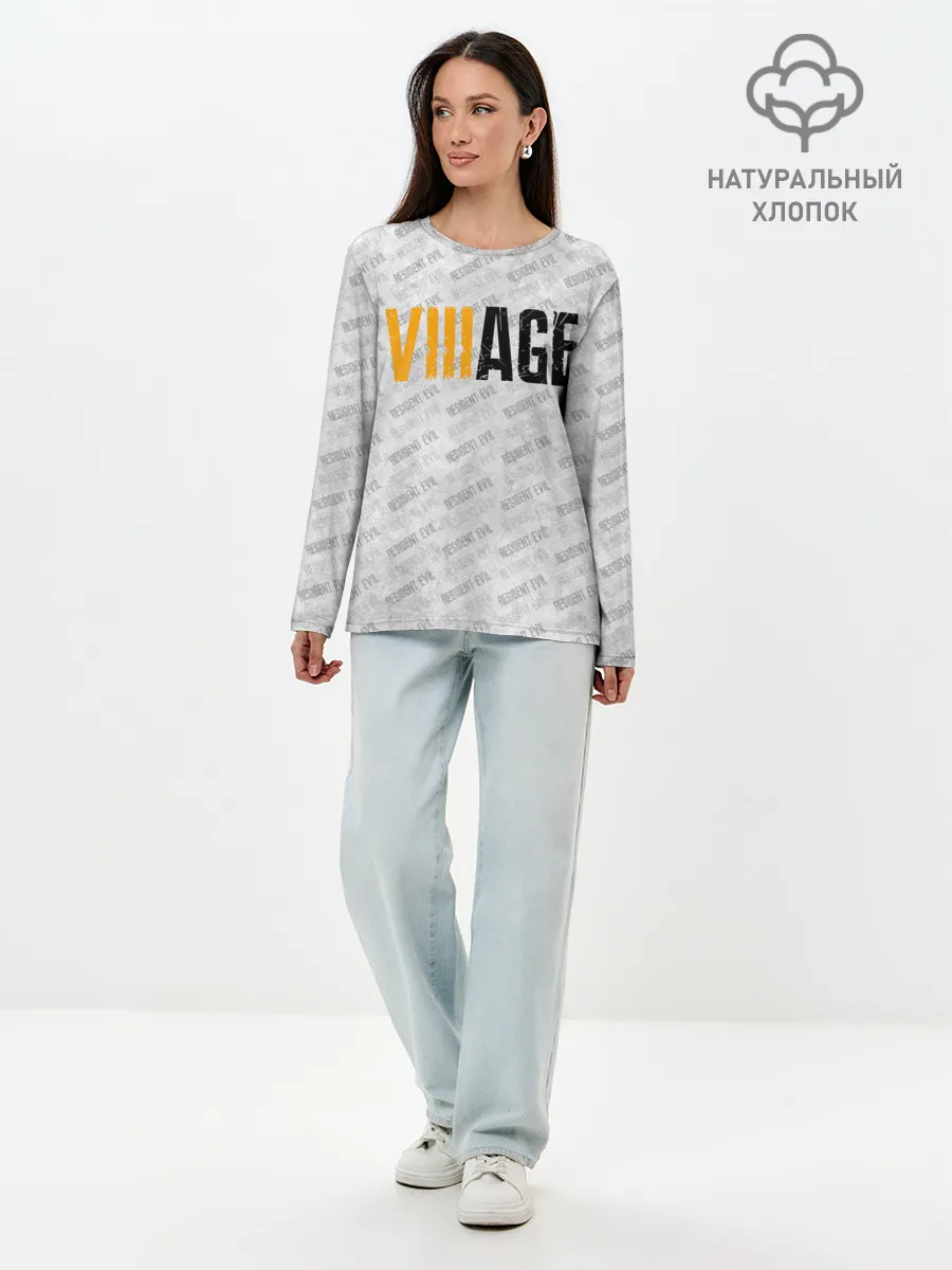 Лонгслив женский. Хлопок / VILLAGE | ДЕРЕВНЯ ОБИТЕЛЬ ЗЛА
