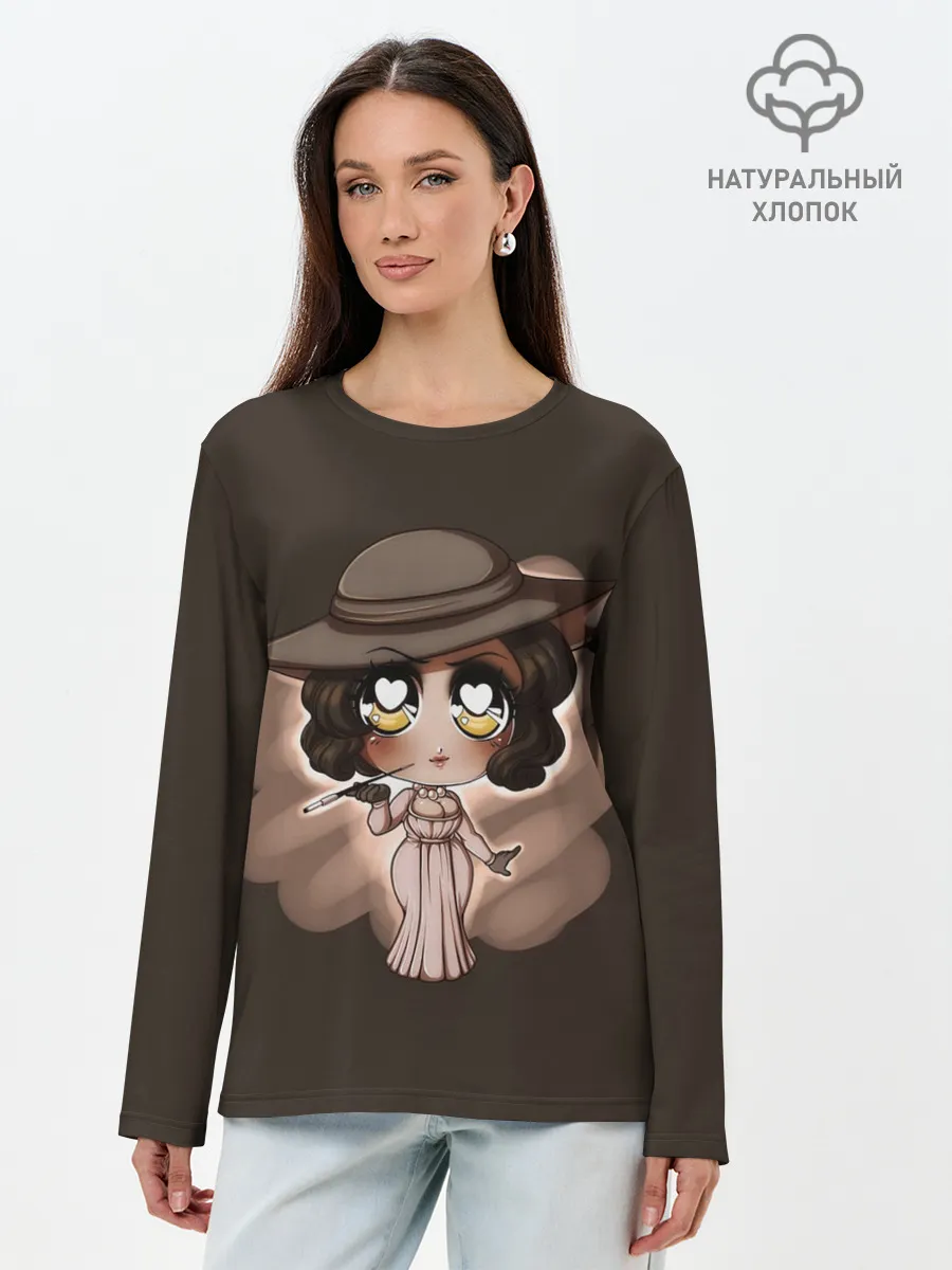 Лонгслив женский. Хлопок / Mini Dimitrescu