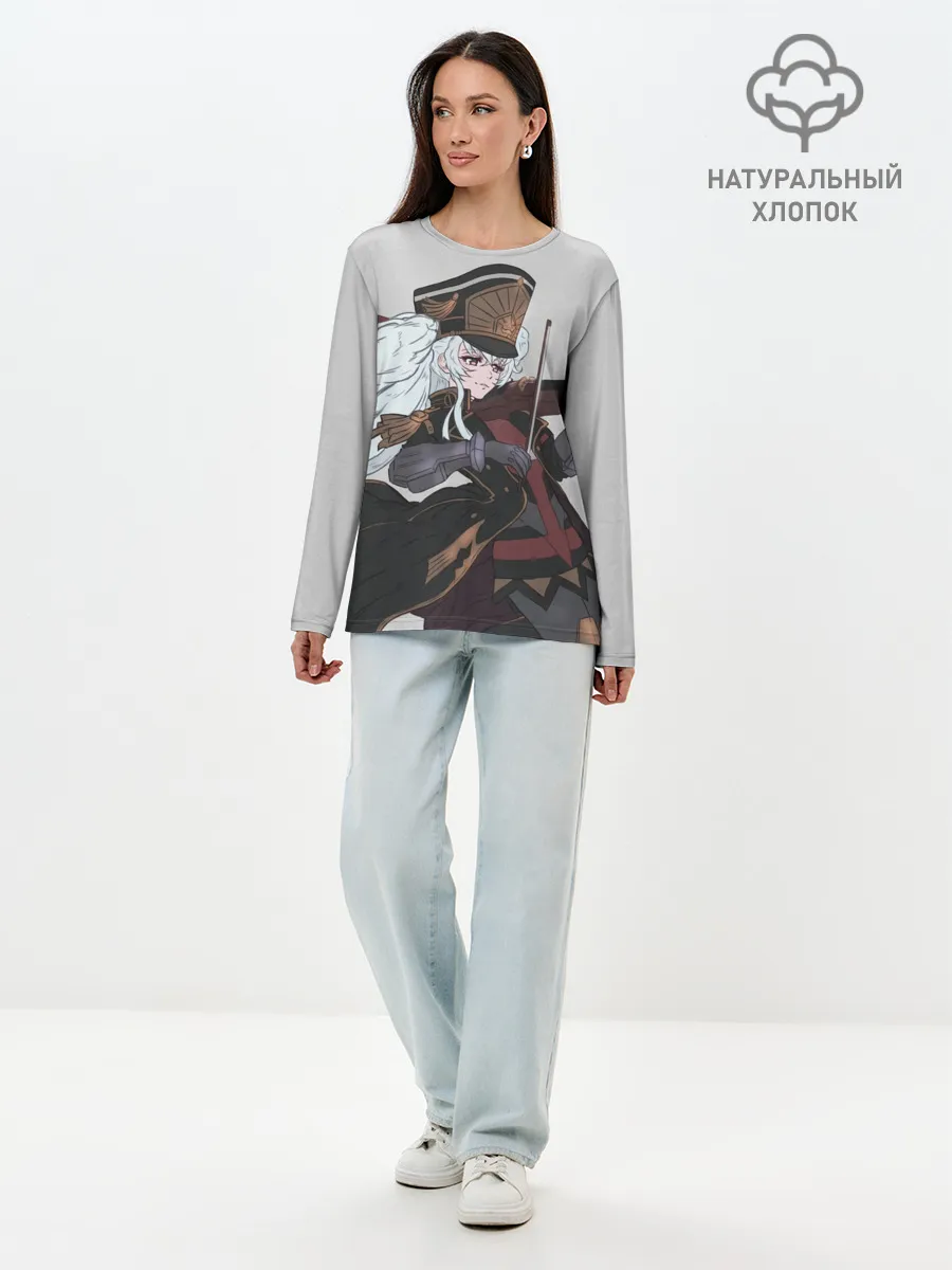 Лонгслив женский. Хлопок / Альтаир со скрипкой