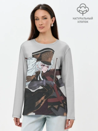 Лонгслив женский. Хлопок / Альтаир со скрипкой