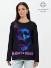 Лонгслив женский. Хлопок / Армия мертвецов череп и кинжал