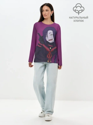 Лонгслив женский. Хлопок / Маганэ Чикуджоин