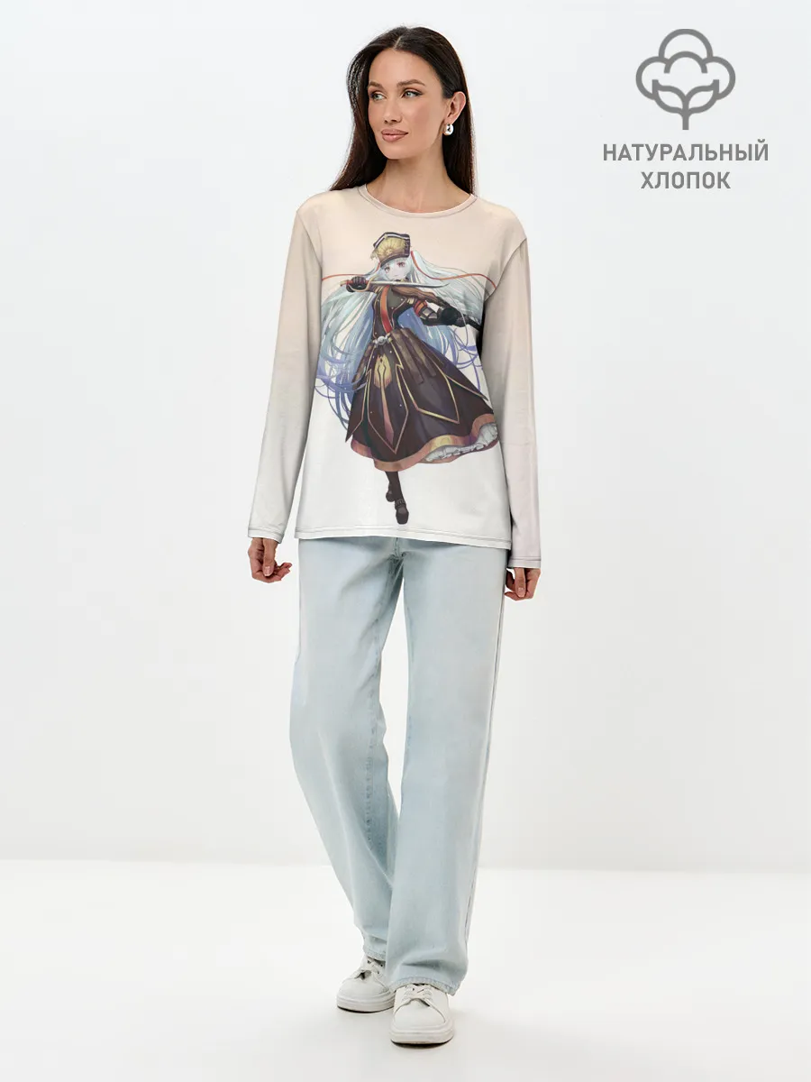 Лонгслив женский. Хлопок / Танец Альтаира