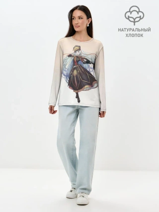 Лонгслив женский. Хлопок / Танец Альтаира