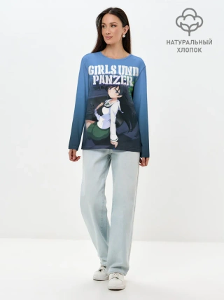 Лонгслив женский. Хлопок / Girls und Panzer