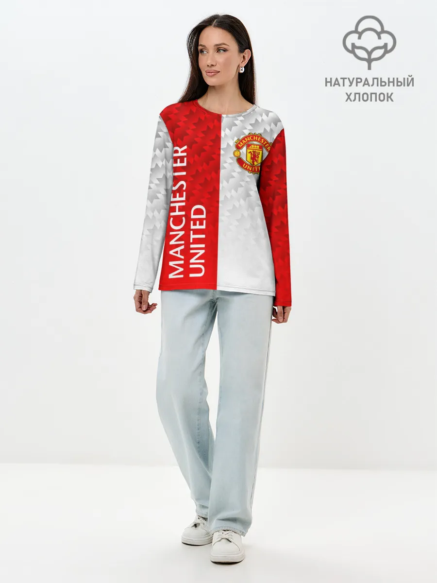 Лонгслив женский. Хлопок / МАНЧЕСТЕР / MANCHESTER / УЗОР