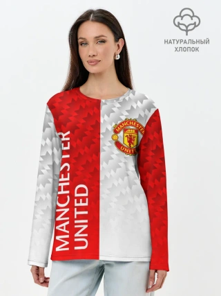 Лонгслив женский. Хлопок / МАНЧЕСТЕР / MANCHESTER / УЗОР