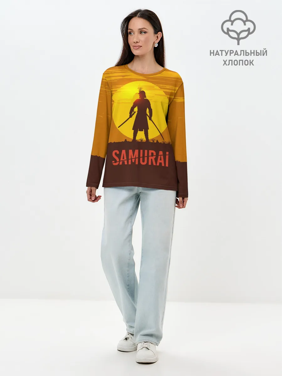 Лонгслив женский. Хлопок / САМУРАЙ
