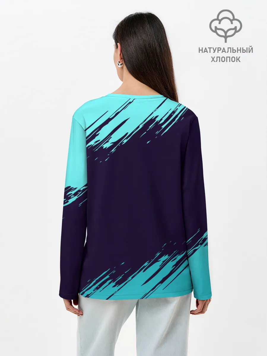 Лонгслив женский. Хлопок / Русалка на отдыхе | Mermaid