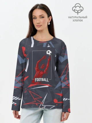 Лонгслив женский. Хлопок / ФУТБОЛ