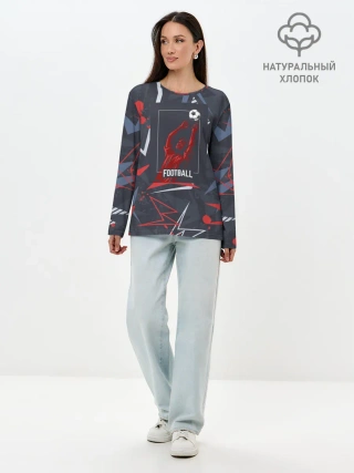 Лонгслив женский. Хлопок / ФУТБОЛ