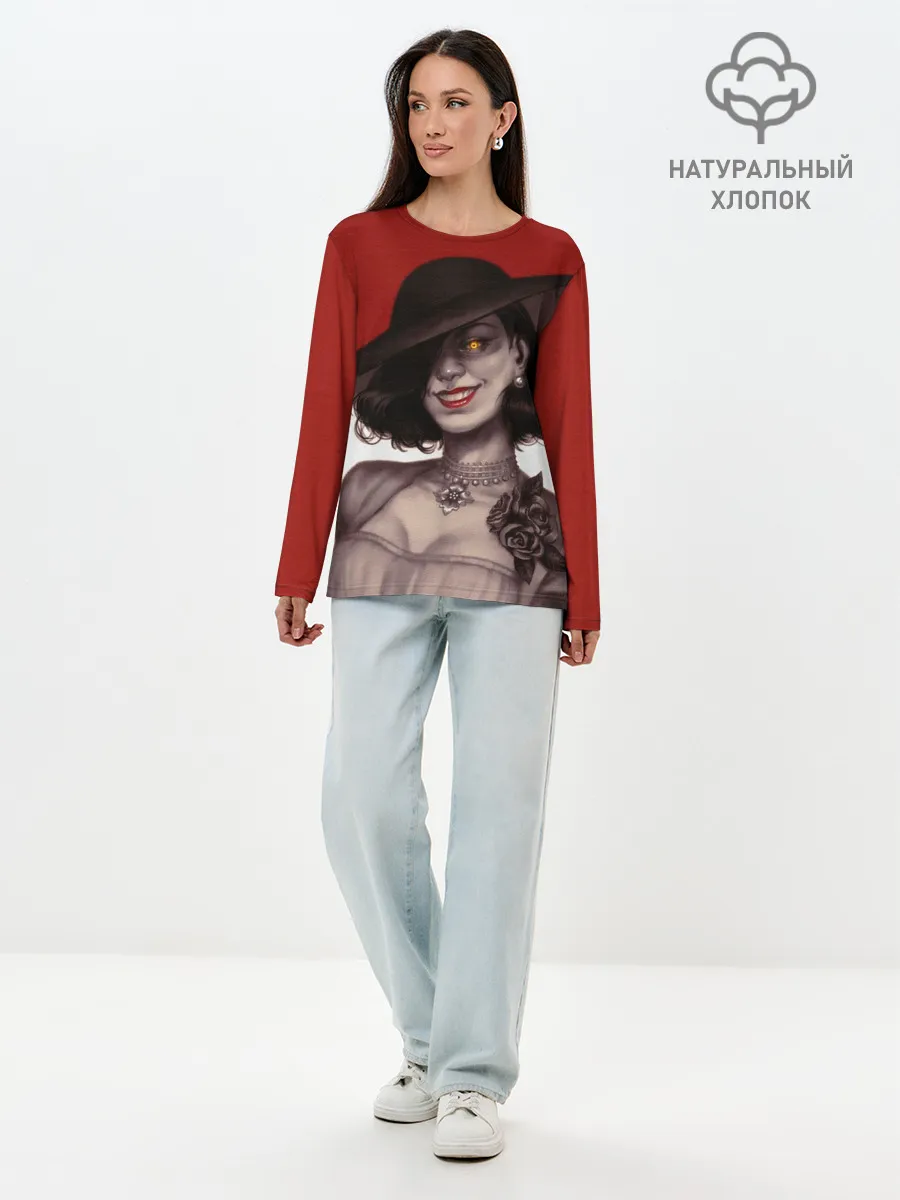 Лонгслив женский. Хлопок / Леди Димитреску из Резидента