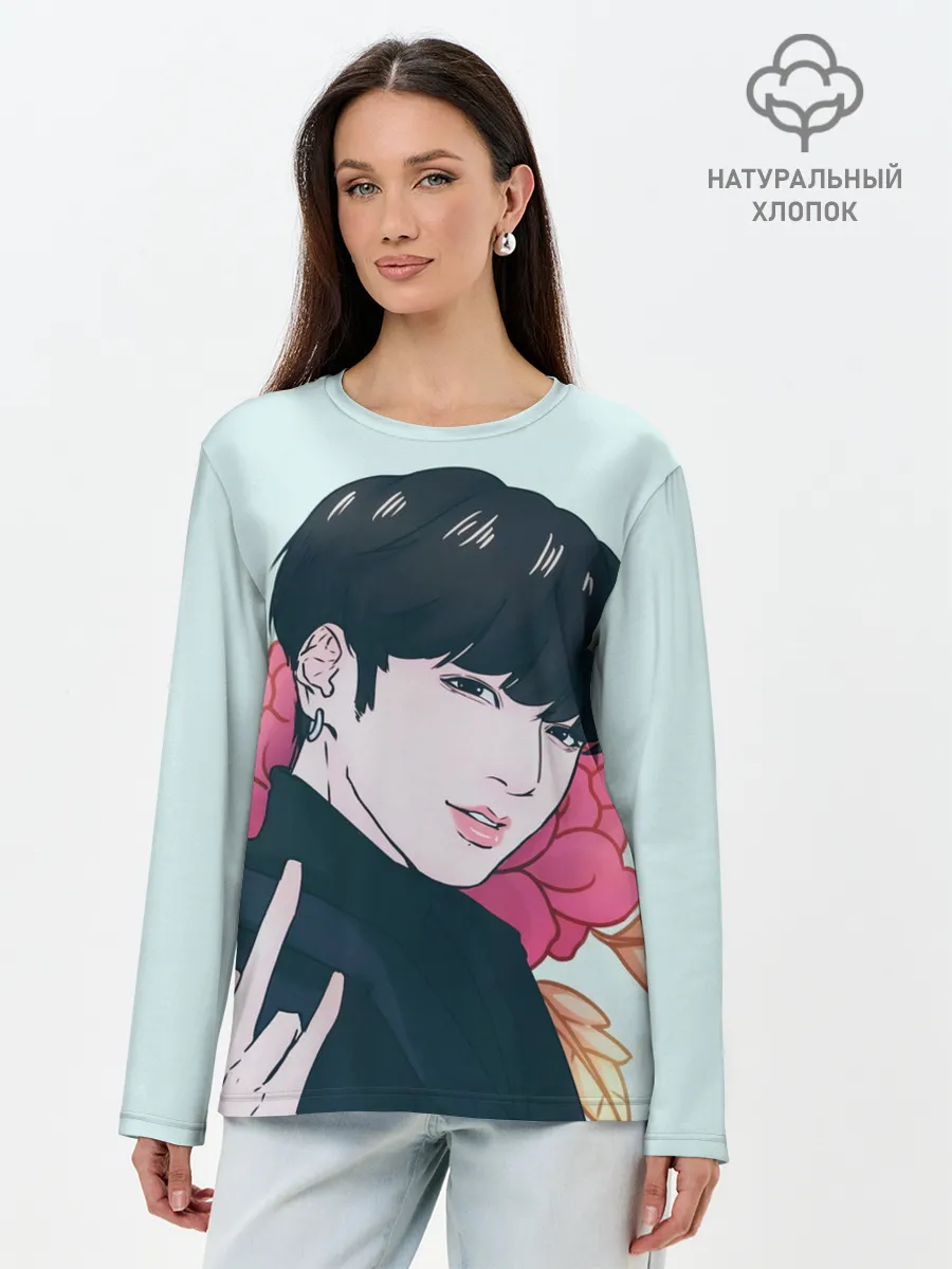 Лонгслив женский. Хлопок / Мин Юнги