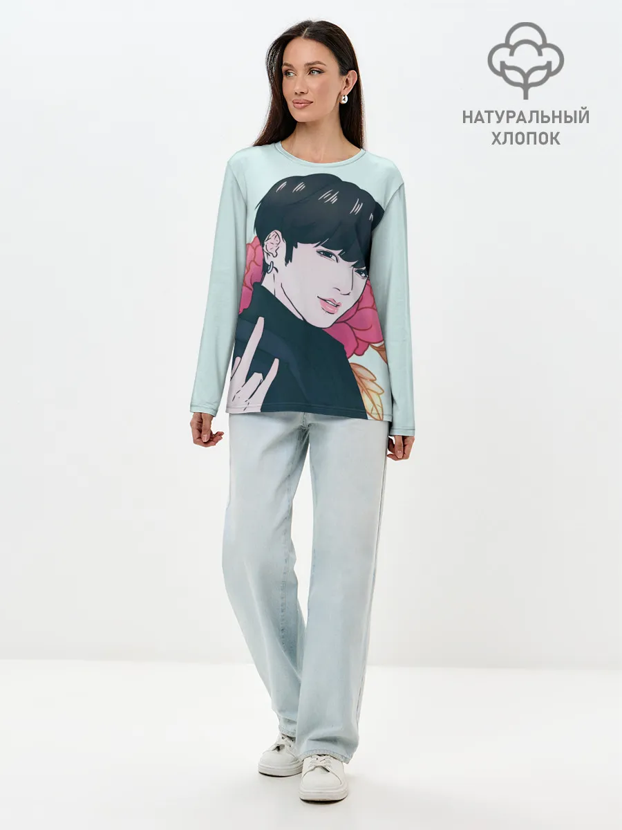 Лонгслив женский. Хлопок / Мин Юнги