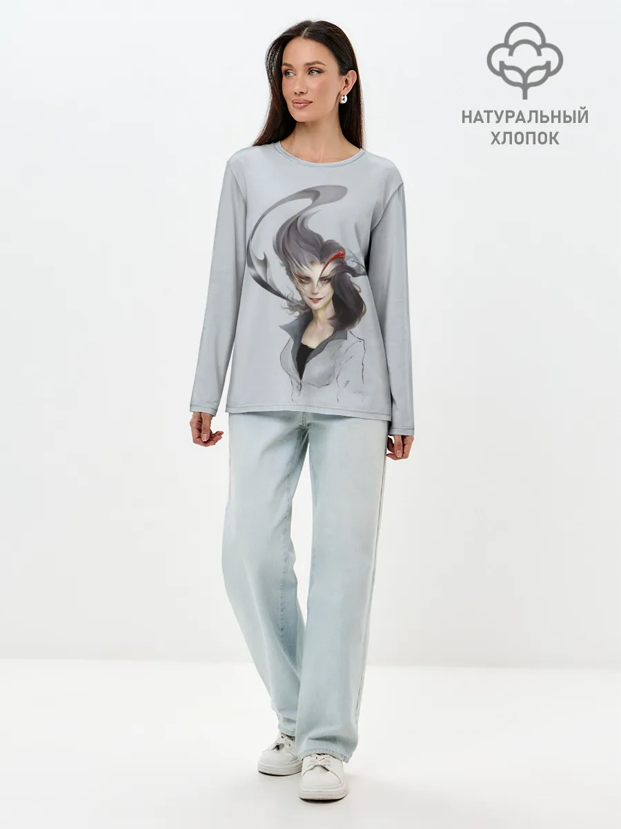 Лонгслив женский. Хлопок / Паразит Рэйко