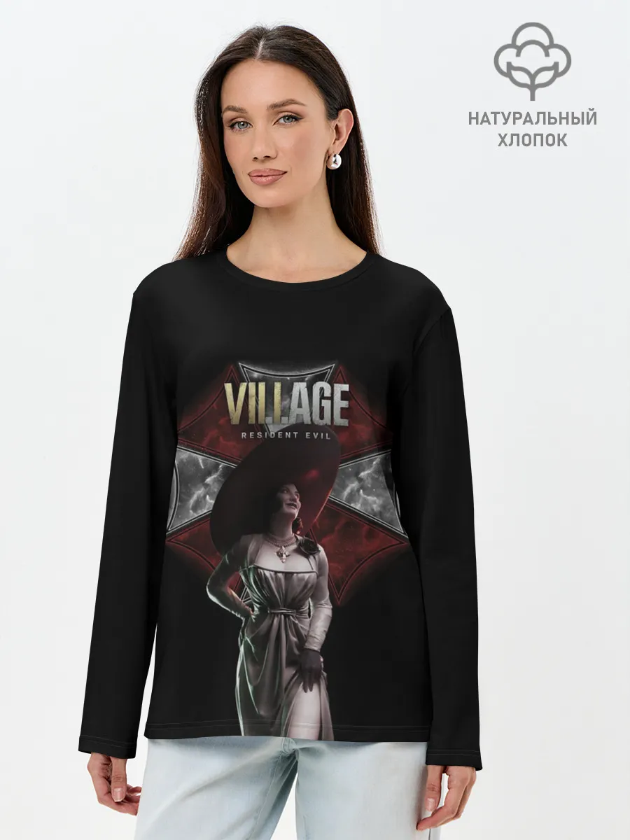 Лонгслив женский. Хлопок / Resident Evil. Lady Dimitrescu