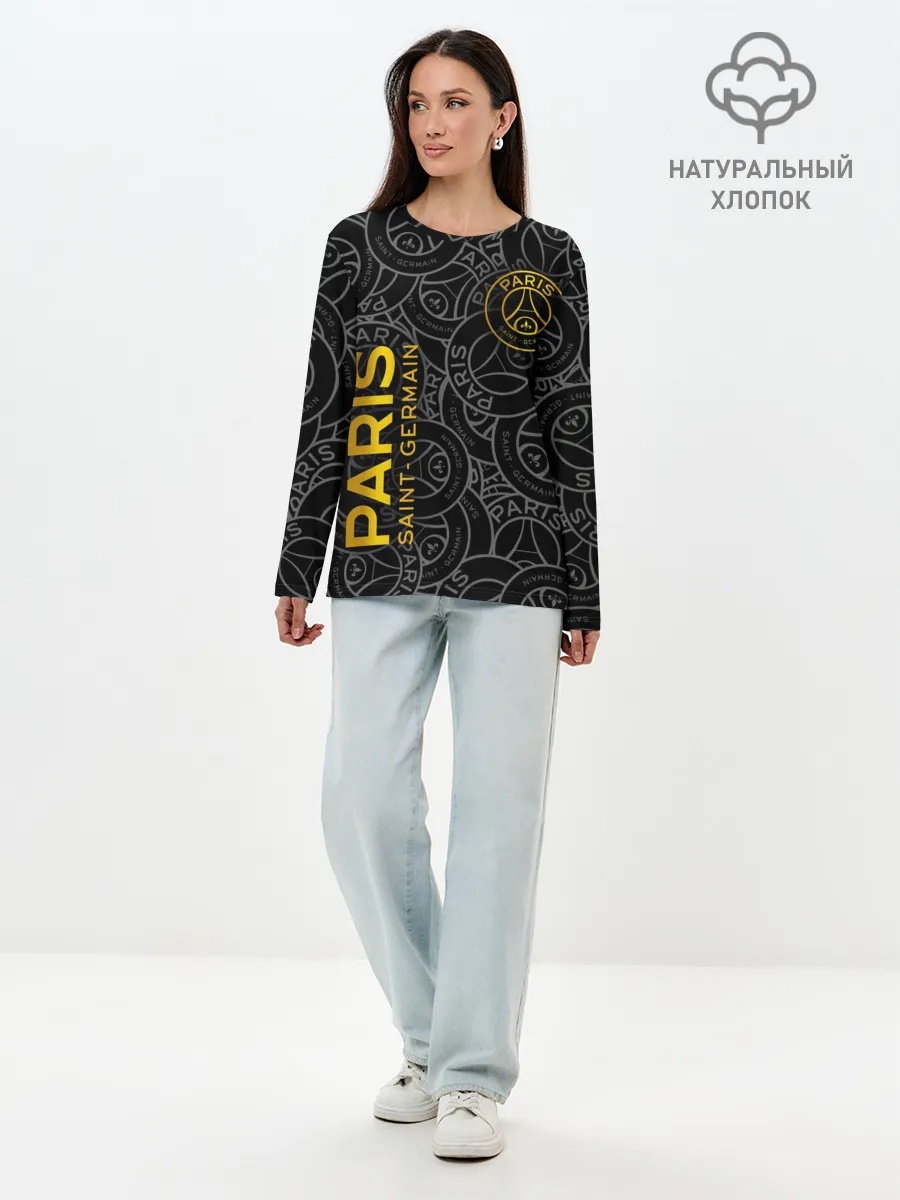 Лонгслив женский. Хлопок / ФК ПСЖ / PARIS SAINT GERMAIN