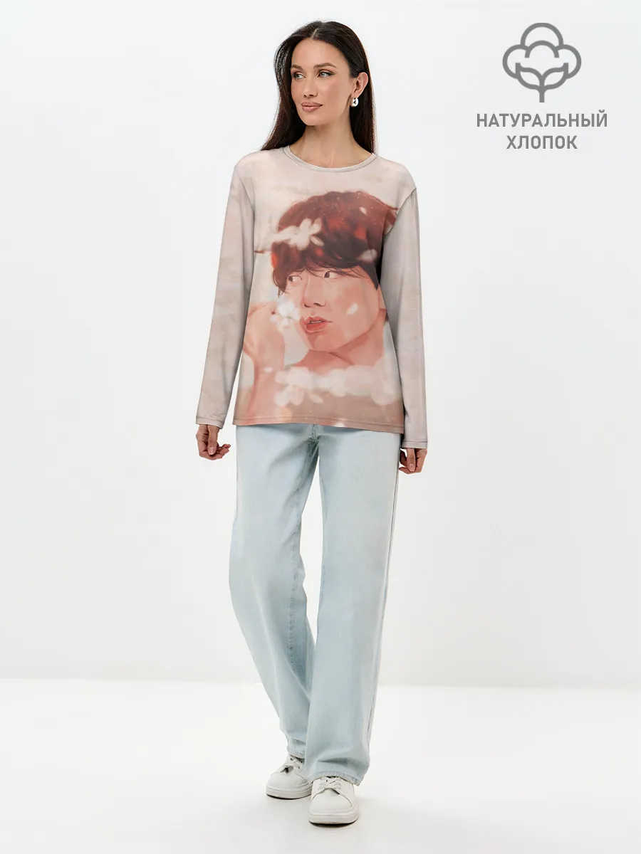 Лонгслив женский. Хлопок / J-Hope ART