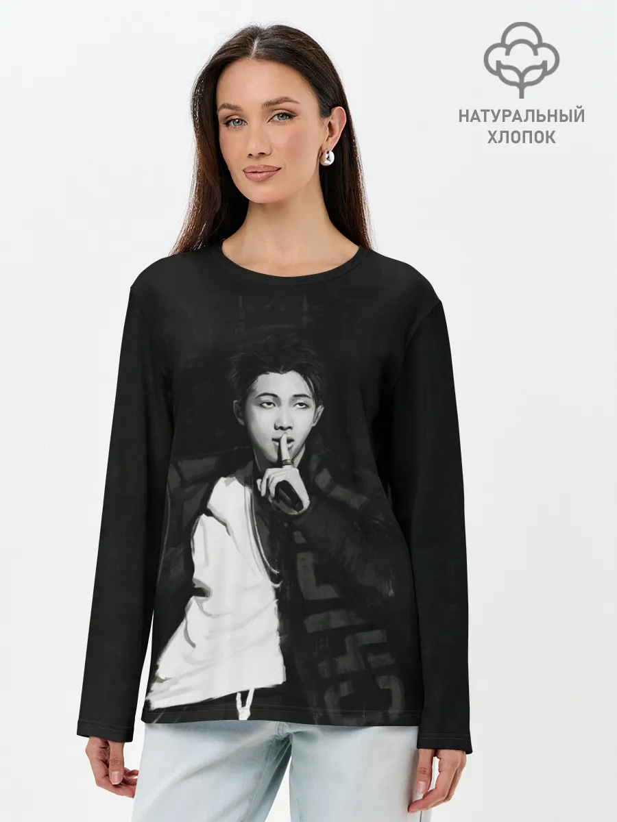 Лонгслив женский. Хлопок / Namjoon black
