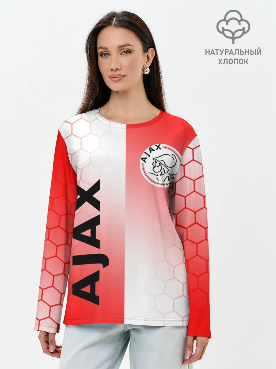 Лонгслив женский. Хлопок / FC AJAX AMSTERDAM / ФК АЯКС
