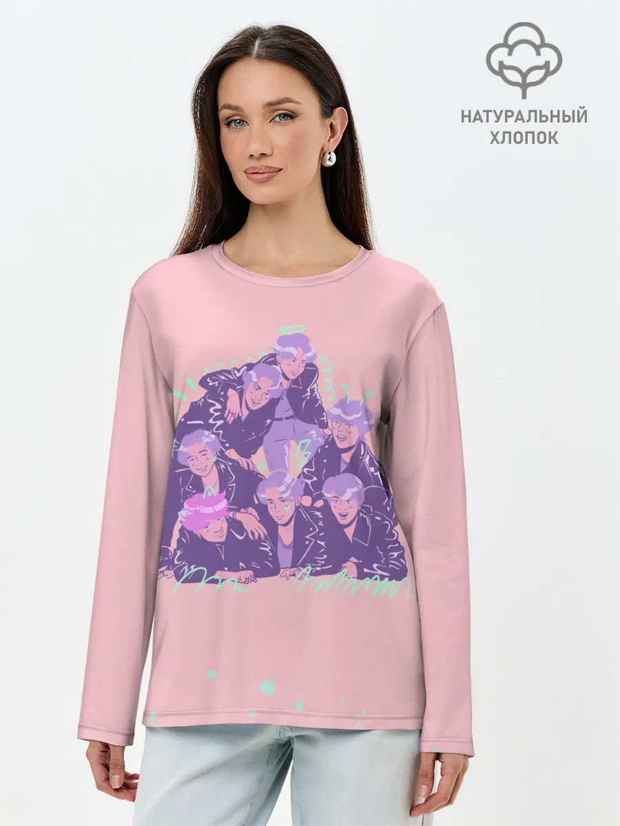 Лонгслив женский. Хлопок / BTS Band