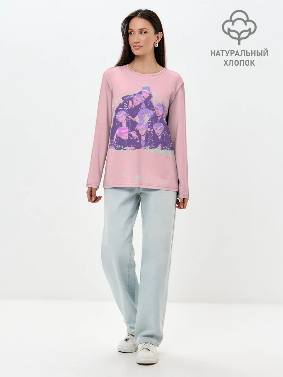 Лонгслив женский. Хлопок / BTS Band