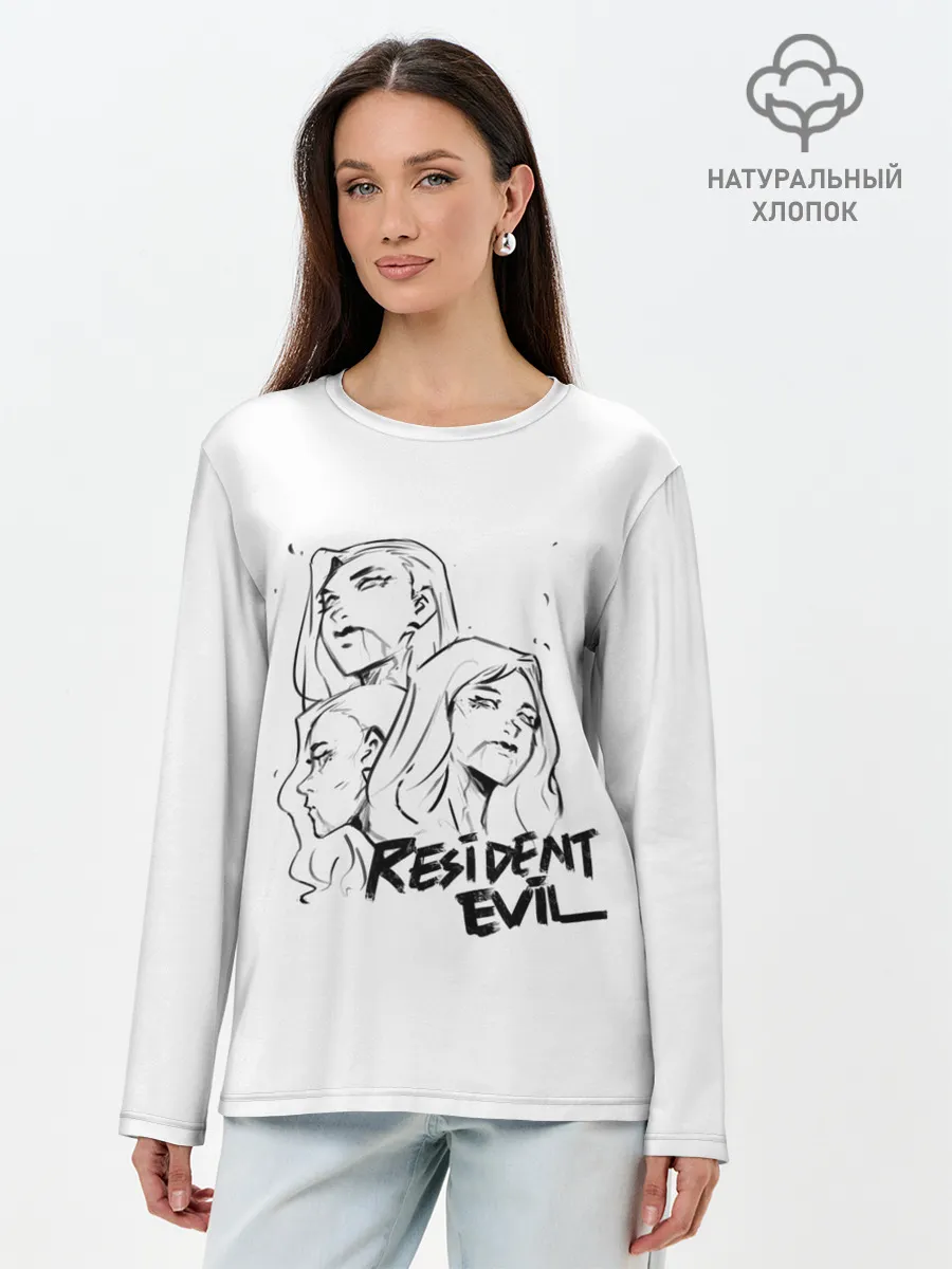 Лонгслив женский. Хлопок / Сестры Димитреску