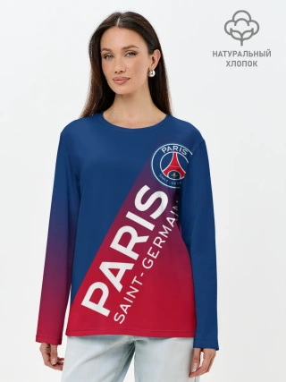 Лонгслив женский. Хлопок / ФК ПСЖ / PARIS SAINT GERMAIN