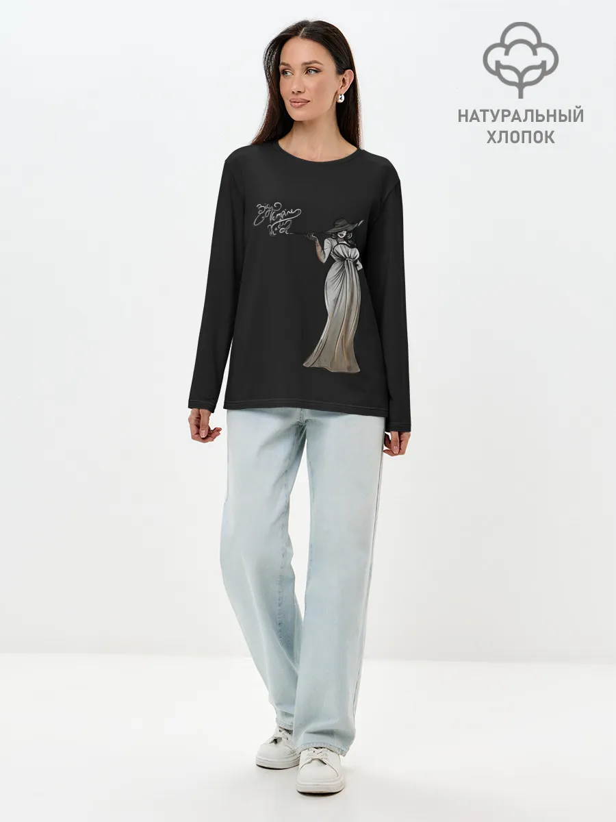 Лонгслив женский. Хлопок / Big Vampire Lady