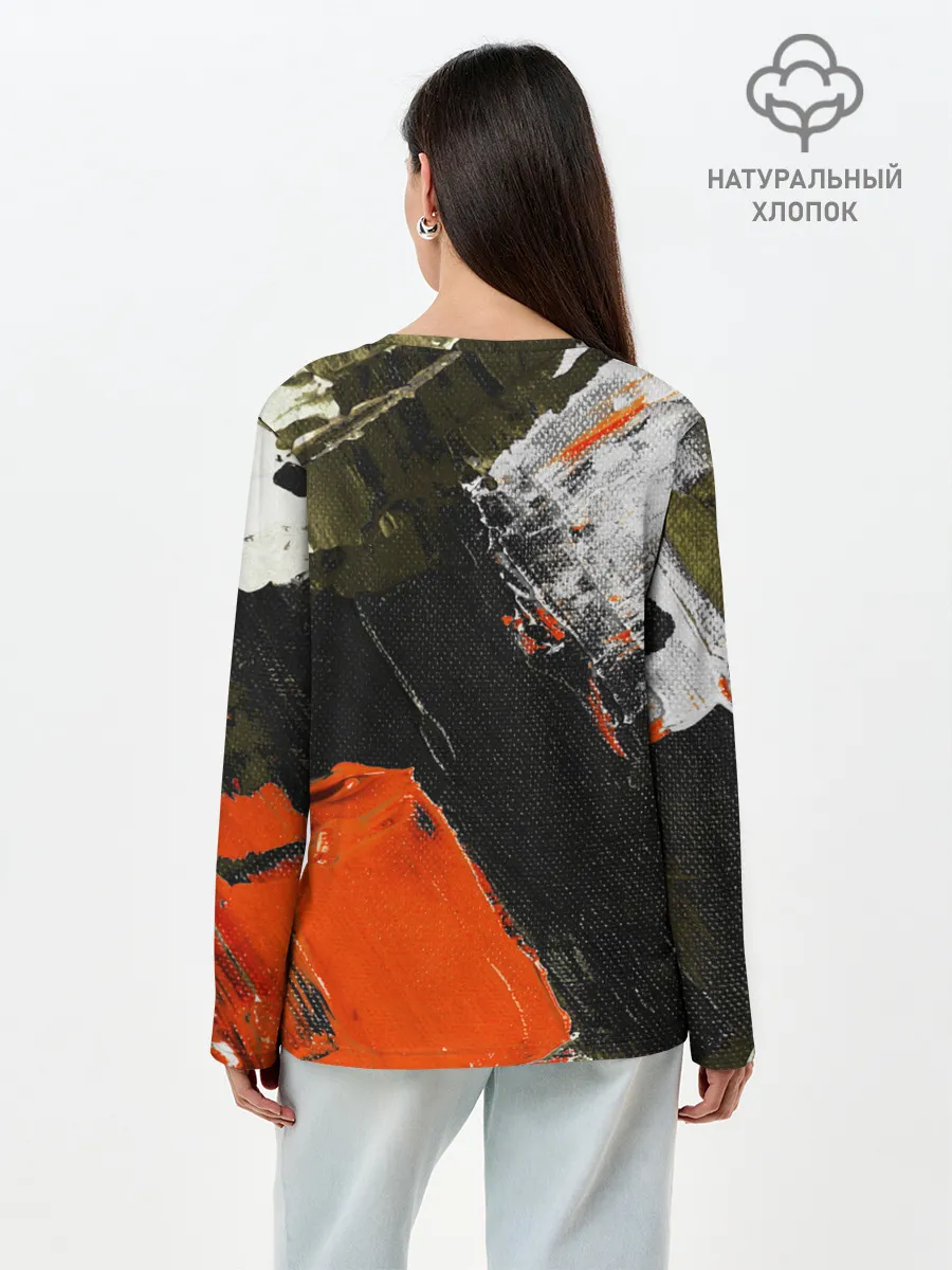 Лонгслив женский. Хлопок / Современное искусство