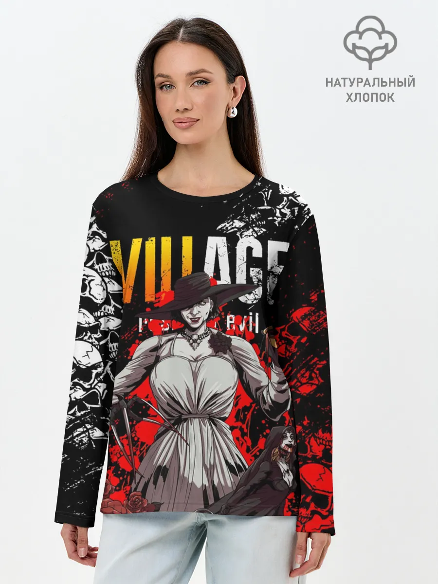 Лонгслив женский. Хлопок / RESIDENT EVIL 8 / ДИМИТРЕСКУ