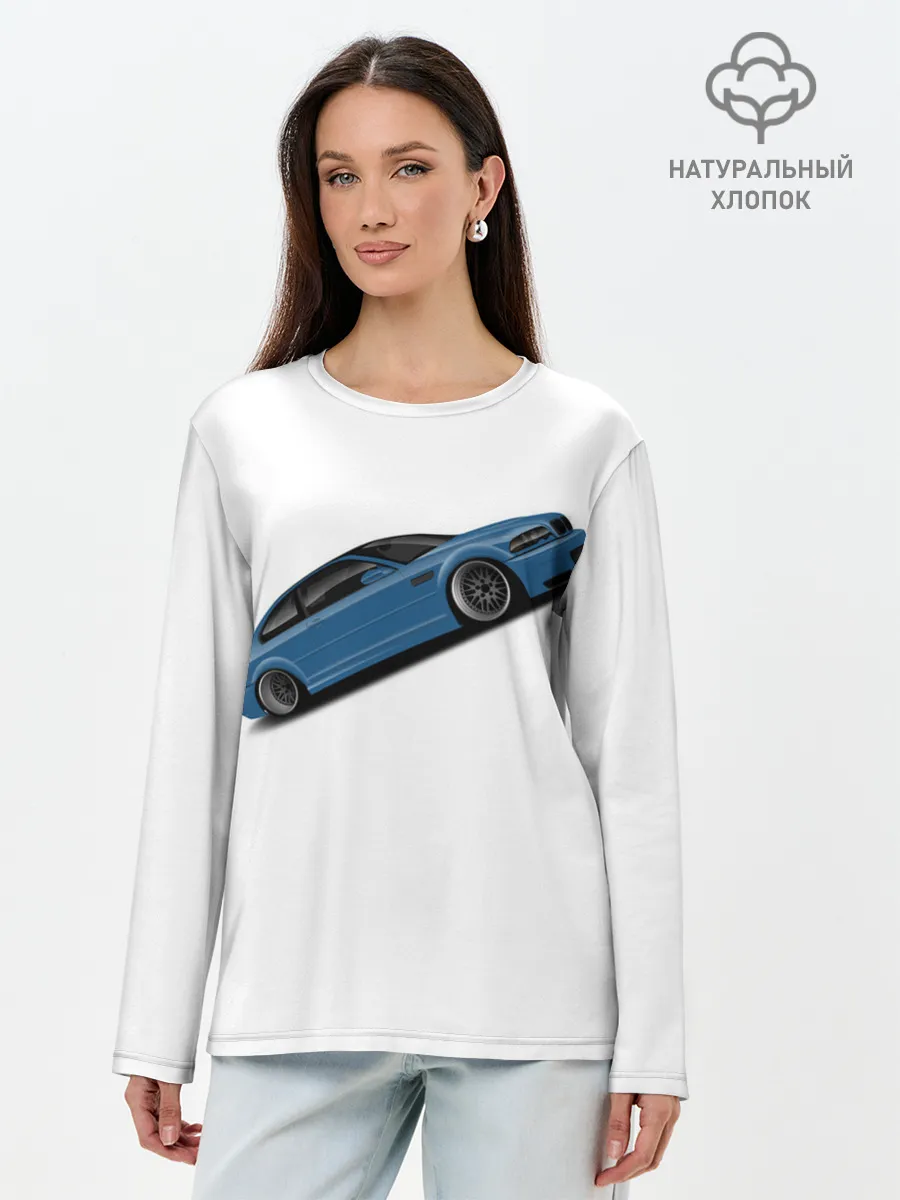 Лонгслив женский. Хлопок / СиняЯ МашиНа