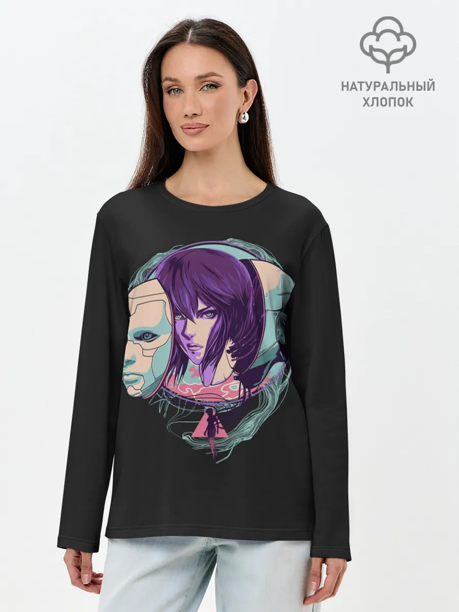 Лонгслив женский. Хлопок / Мотоко Арт