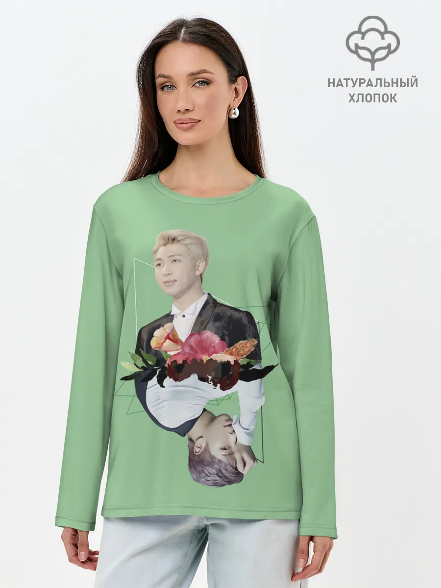 Лонгслив женский. Хлопок / RM x J-Hope