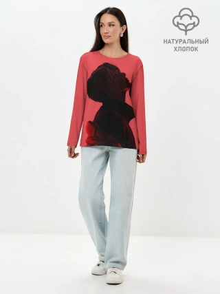 Лонгслив женский. Хлопок / Pink Jungkook