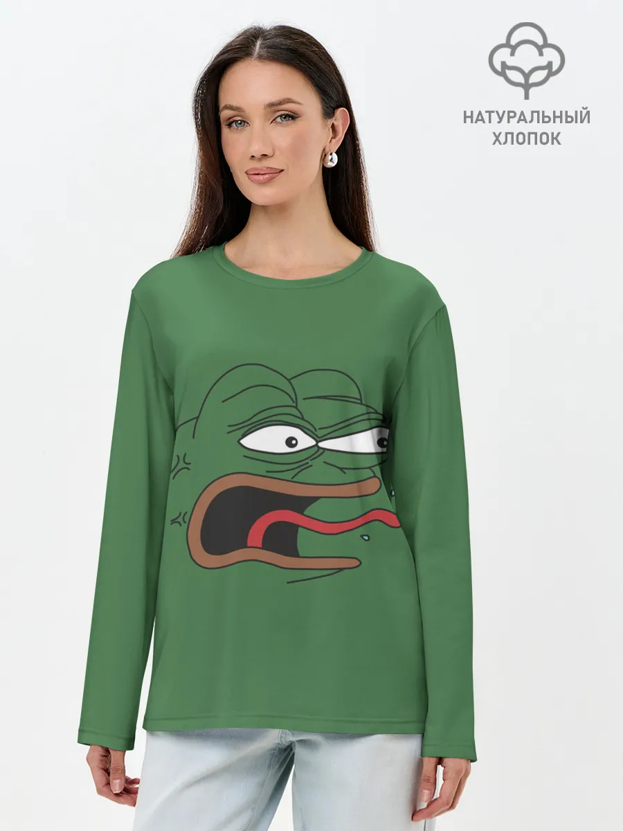 Лонгслив женский. Хлопок / Pepe skin