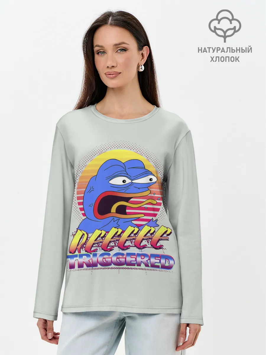 Лонгслив женский. Хлопок / Пепе РеТриггер