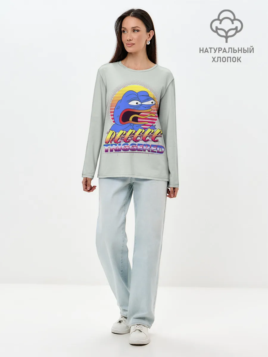 Лонгслив женский. Хлопок / Пепе РеТриггер