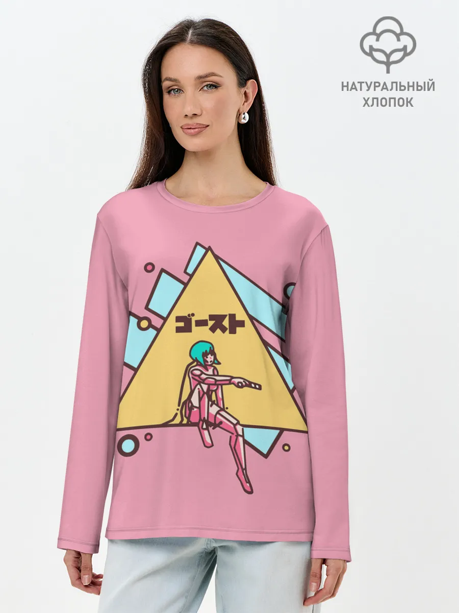 Лонгслив женский. Хлопок / Motoko Art