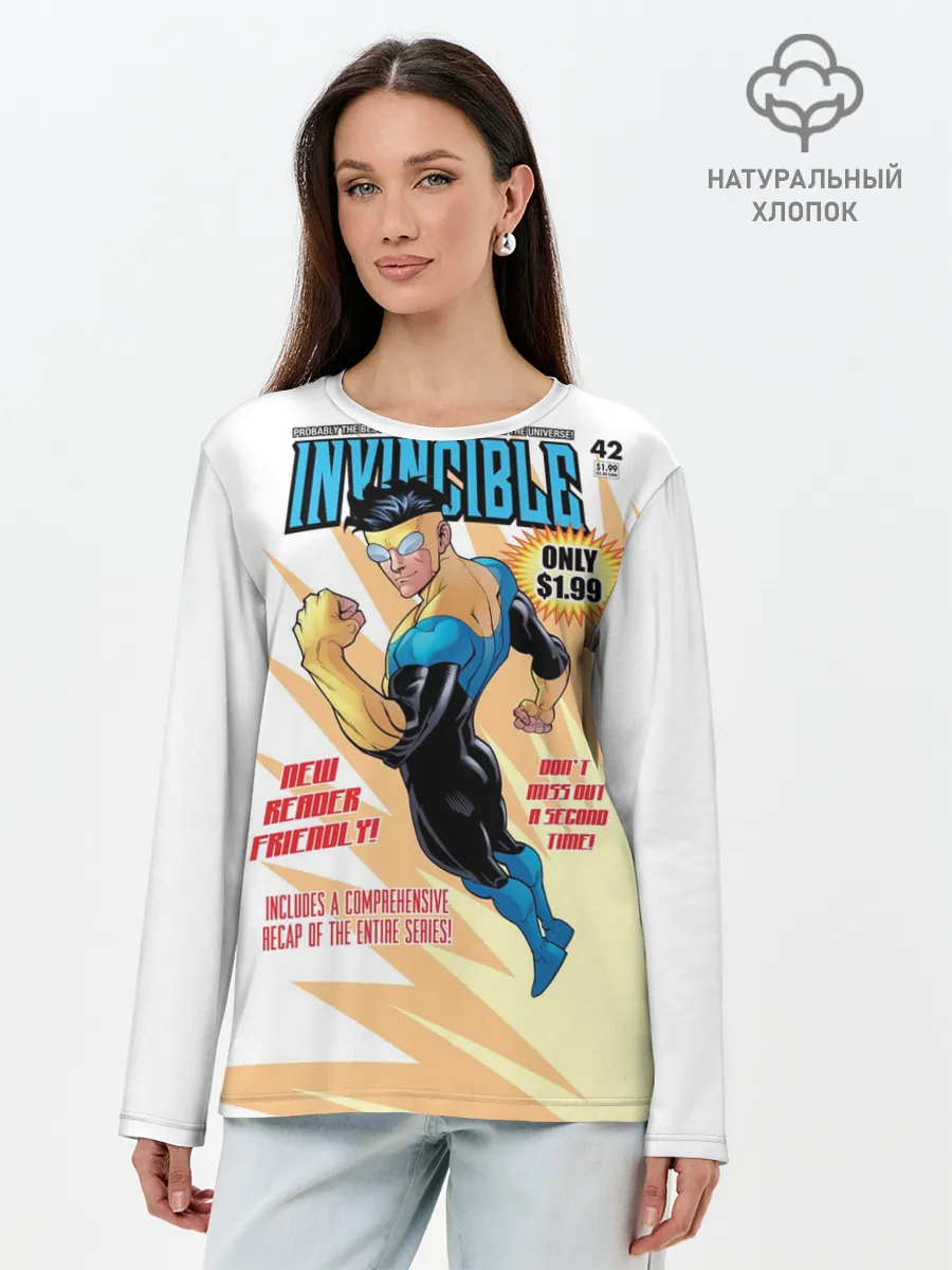 Лонгслив женский. Хлопок / НЕУЯЗВИМЫЙ | INVINCIBLE