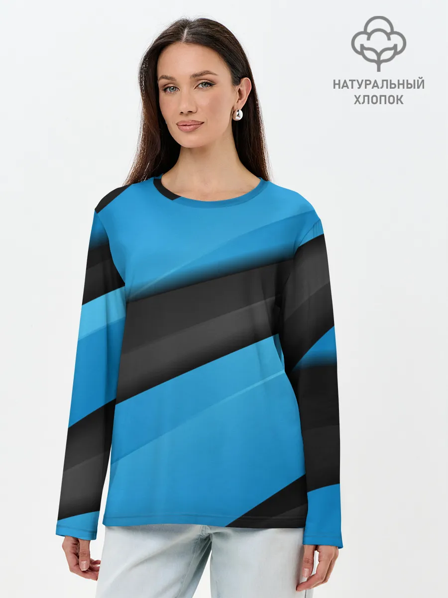 Лонгслив женский. Хлопок / Blue Sport Style