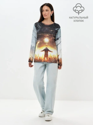 Лонгслив женский. Хлопок / FrostPunk