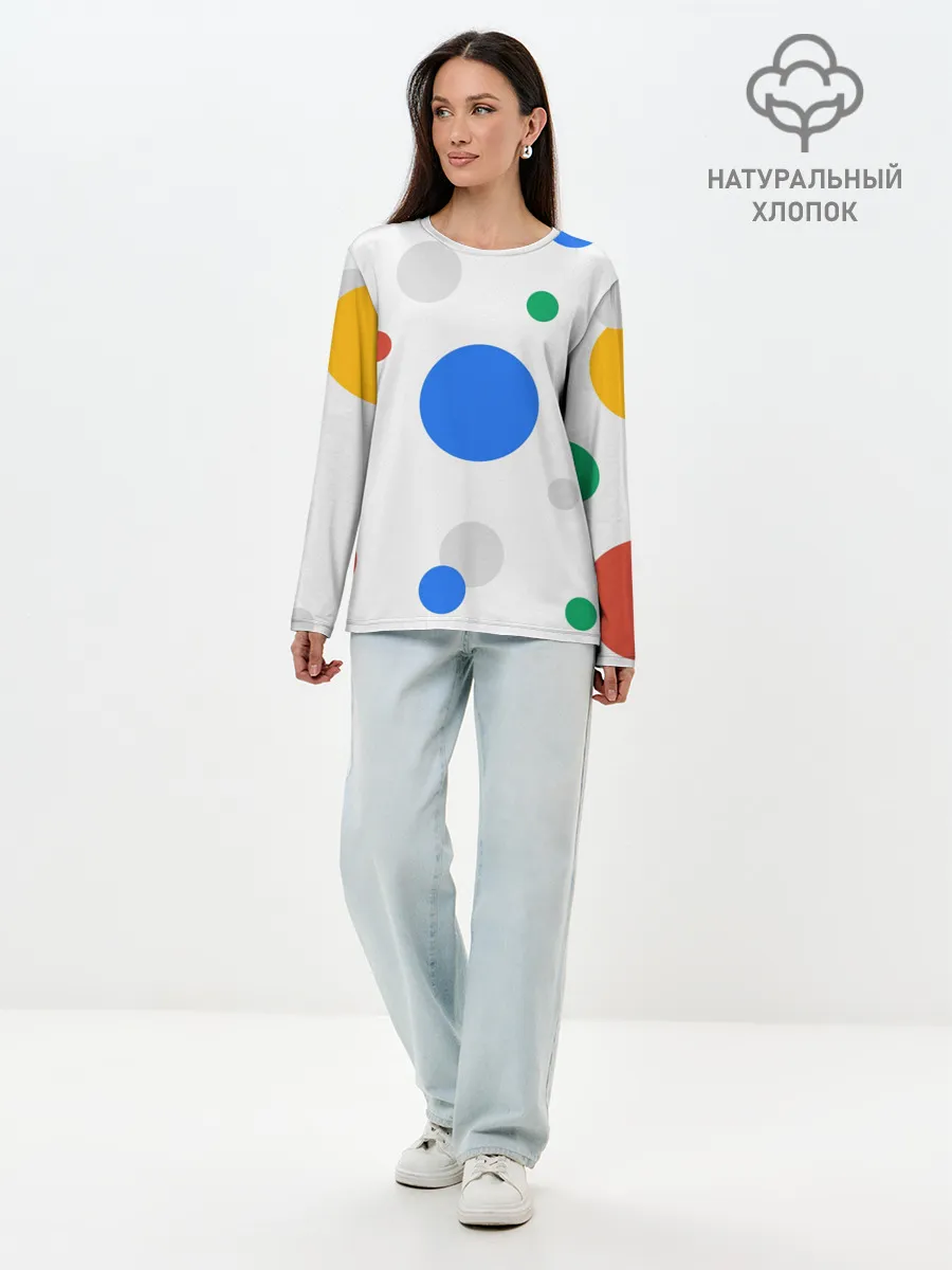 Лонгслив женский. Хлопок / Не будь злом