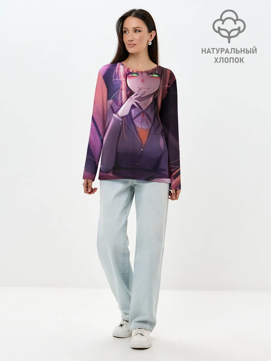 Лонгслив женский. Хлопок / Monika Doki Doki