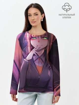 Лонгслив женский. Хлопок / Monika Doki Doki