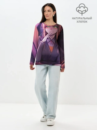 Лонгслив женский. Хлопок / Monika Doki Doki