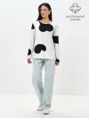 Лонгслив женский. Хлопок / Cow print