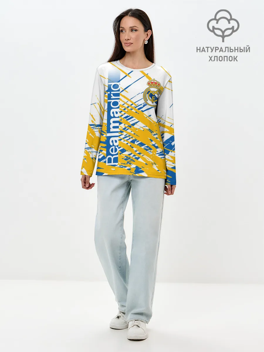 Лонгслив женский. Хлопок / REAL MADRID / РЕАЛ МАДРИД