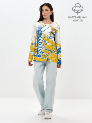 Лонгслив женский. Хлопок / REAL MADRID / РЕАЛ МАДРИД