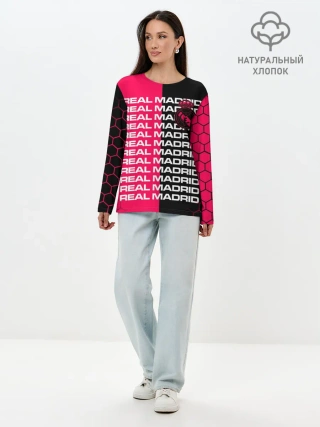 Лонгслив женский. Хлопок / REAL MADRID / РЕАЛ МАДРИД